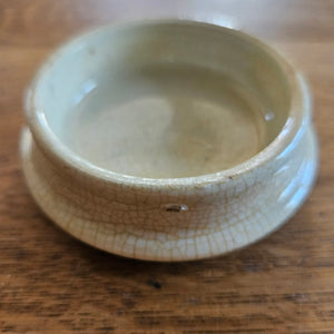 Pottery Pot Lid Cherry Toothpaste Antique Victorian c1890