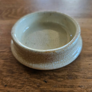 Pottery Pot Lid Cherry Toothpaste Antique Victorian c1890