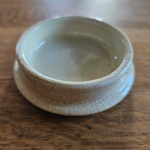 Pottery Pot Lid Cherry Toothpaste Antique Victorian c1890