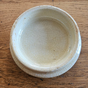 Pottery Pot Lid Cherry Toothpaste Antique Victorian c1890
