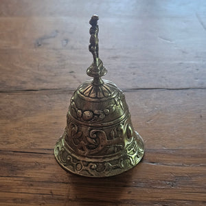 Ringing Hand Bell by Elly Isaac Miller in English Sterling Silver Antique Victorian 1881