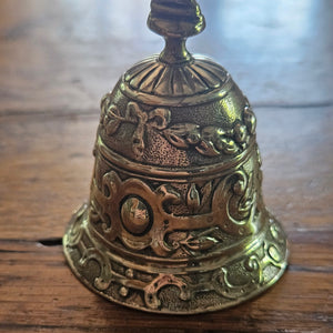 Ringing Hand Bell by Elly Isaac Miller in English Sterling Silver Antique Victorian 1881