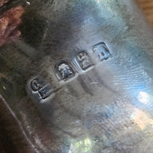 Pair of Salt and Pepper Posts by Charles Stuart Harris Regency English Britannia Silver Antique Georgian