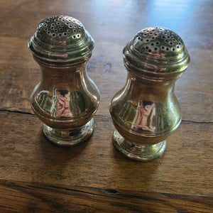 Pair of Salt and Pepper Posts by Charles Stuart Harris Regency English Britannia Silver Antique Georgian
