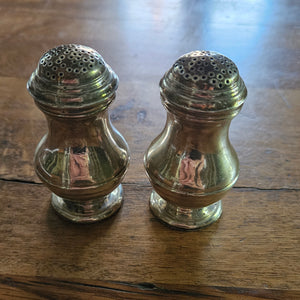 Pair of Salt and Pepper Posts by Charles Stuart Harris Regency English Britannia Silver Antique Georgian