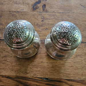Pair of Salt and Pepper Posts by Charles Stuart Harris Regency English Britannia Silver Antique Georgian