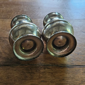 Pair of Salt and Pepper Posts by Charles Stuart Harris Regency English Britannia Silver Antique Georgian