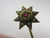 Star Stick Pin Brooch 9k Gold Seed Pearl and Garnet Antique Victorian 1876