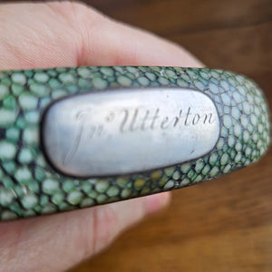 Shagreen with Silver Fittings Case Brass and Steel Geometry Set Antique Georgian c1790