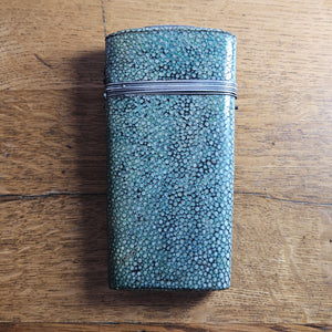 Shagreen with Silver Fittings Case Brass and Steel Geometry Set Antique Georgian c1790