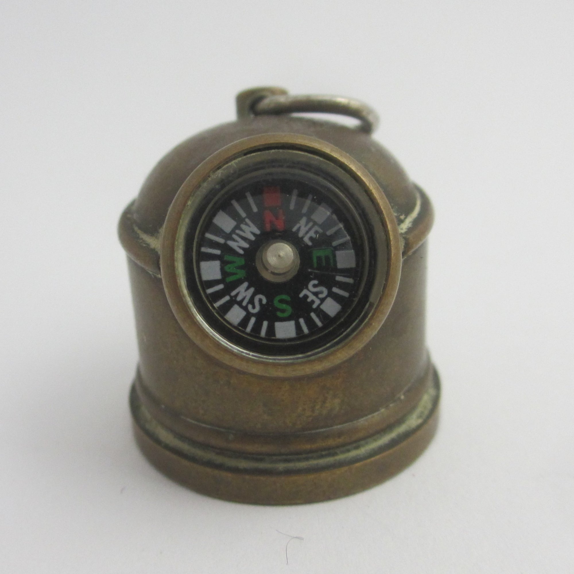 Ships Binnacle Compass Pendant Fob or Charm Copper and Brass Antique Victorian c1890