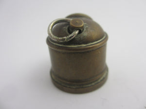 Ships Binnacle Compass Pendant Fob or Charm Copper and Brass Antique Victorian c1890