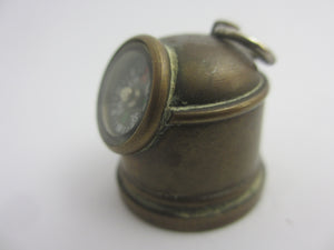 Ships Binnacle Compass Pendant Fob or Charm Copper and Brass Antique Victorian c1890