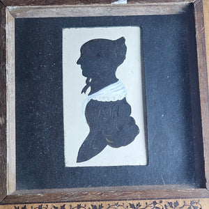19th Century Silhouette of a Lady Portrait Picture Antique Georgian