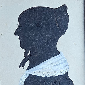 19th Century Silhouette of a Lady Portrait Picture Antique Georgian
