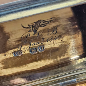 English Sterling Silver Snuff Box by John Reilly Antique Georgian 1811