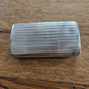 English Sterling Silver Snuff Box by John Reilly Antique Georgian 1811