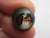 Spaniel Dog Essex Crystal Reverse Painted Intaglio Pair of Brass Buttons Antique Edwardian