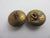 Spaniel Dog Essex Crystal Reverse Painted Intaglio Pair of Brass Buttons Antique Edwardian
