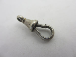Secure Sterling Silver Dog Clip Clasp Finding Antique Victorian c1890