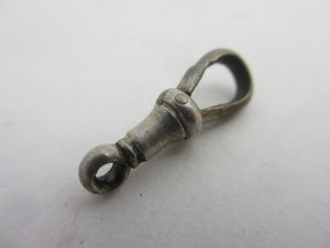 Secure Sterling Silver Dog Clip Clasp Finding Antique Victorian c1890