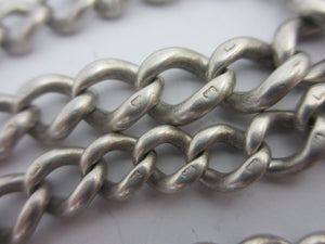 Gradutating Sterling Silver Albert Watch Chain 40.8cm Antique Victorian