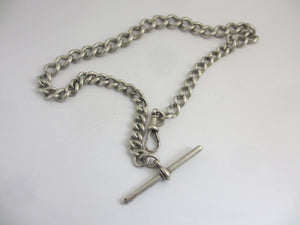 Gradutating Sterling Silver Albert Watch Chain 40.8cm Antique Victorian