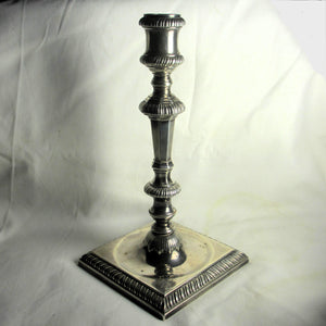 Solid Cast Sterling Silver Candlestick Antique Georgian Hallmarked London 1756 by Edward Wakelin