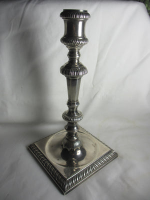 Solid Cast Sterling Silver Candlestick Antique Georgian Hallmarked London 1756 by Edward Wakelin