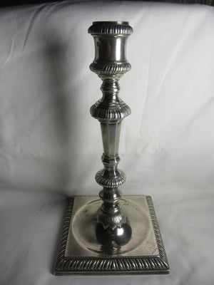 Solid Cast Sterling Silver Candlestick Antique Georgian Hallmarked London 1756 by Edward Wakelin