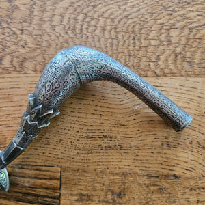 Indian Sterling Silver Dagger and Case Antique Victorian c1890