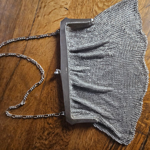 Sterling Silver Ladies Evening Purse Handbag Antique Edwardian 1916 - No Holes