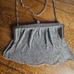 Sterling Silver Ladies Evening Purse Handbag Antique Edwardian 1916 - No Holes