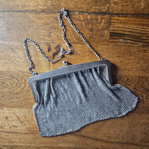 Sterling Silver Ladies Evening Purse Handbag Antique Edwardian 1916 - No Holes