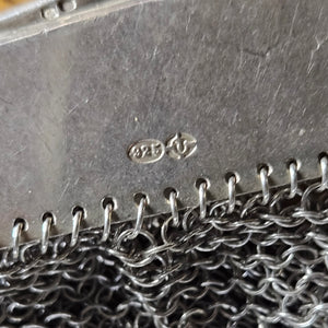 Sterling Silver Ladies Evening Purse Handbag Antique Edwardian 1916 - No Holes