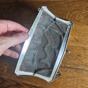 Sterling Silver Ladies Evening Purse Handbag Antique Edwardian 1916 - No Holes