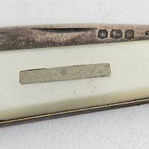 Mother of Pearl and Sterling Silver Fruit Knife Antique Georgian 1825
