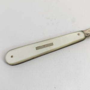 Mother of Pearl and Sterling Silver Fruit Knife Antique Georgian 1825