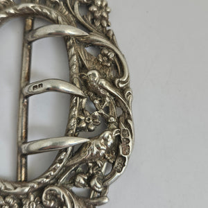 English Chester Assay Sterling Silver Nurses Belt Buckle Antique Edwardian 1901 by Robert Pringle & Sons
