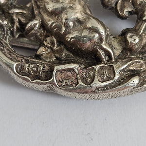 English Chester Assay Sterling Silver Nurses Belt Buckle Antique Edwardian 1901 by Robert Pringle & Sons