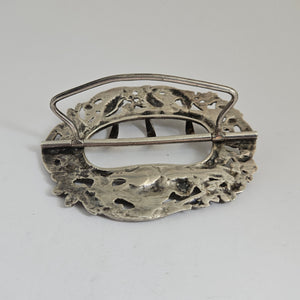 English Chester Assay Sterling Silver Nurses Belt Buckle Antique Edwardian 1901 by Robert Pringle & Sons