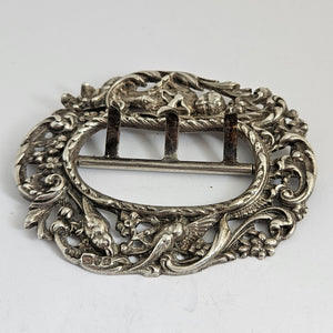 English Chester Assay Sterling Silver Nurses Belt Buckle Antique Edwardian 1901 by Robert Pringle & Sons