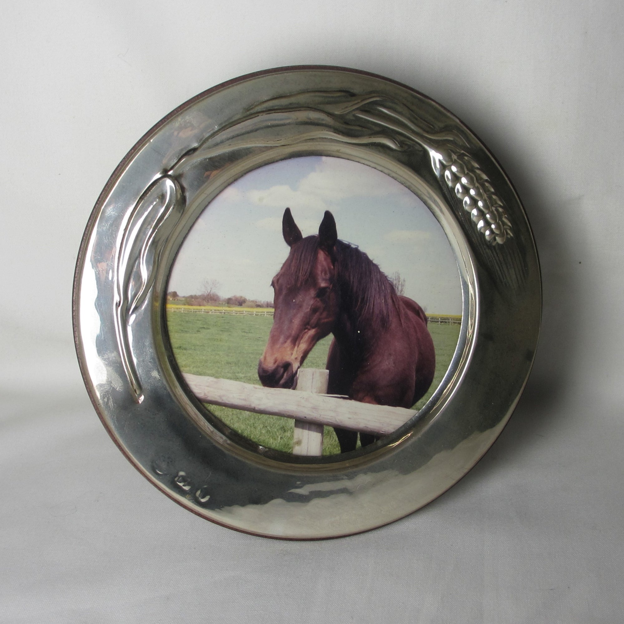 English Sterling Silver Wheat Detail Photo or Picture Frame Antique Edwardian