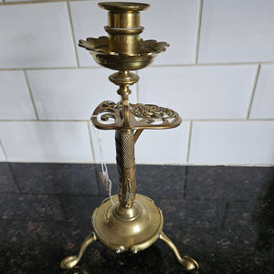 Brass French Sword Handle Candlestick Antique Victorian