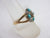 Turquoise and Diamond 18k Gold Ring Antique Victorian c1860