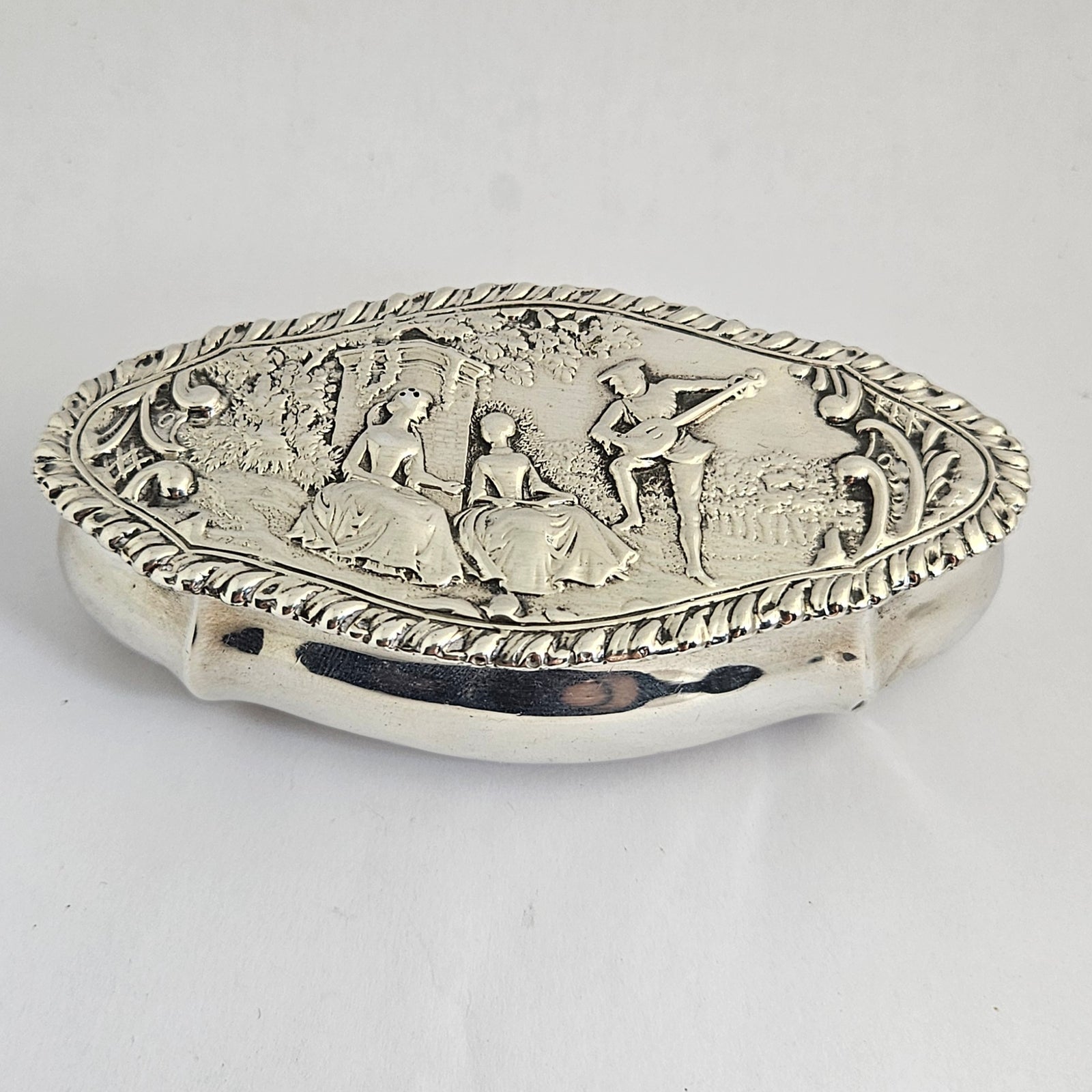 English Sterling Silver Vanity Box by Henry Matthews Antique Victorian 1899