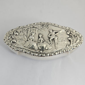 English Sterling Silver Vanity Box by Henry Matthews Antique Victorian 1899