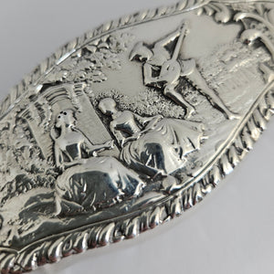 English Sterling Silver Vanity Box by Henry Matthews Antique Victorian 1899