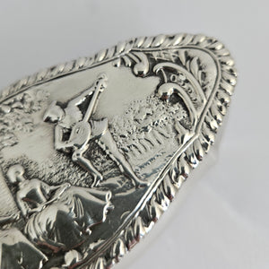 English Sterling Silver Vanity Box by Henry Matthews Antique Victorian 1899
