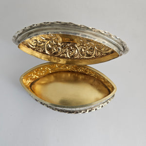 English Sterling Silver Vanity Box by Nathan & Hayes Antique Edwardian 1915